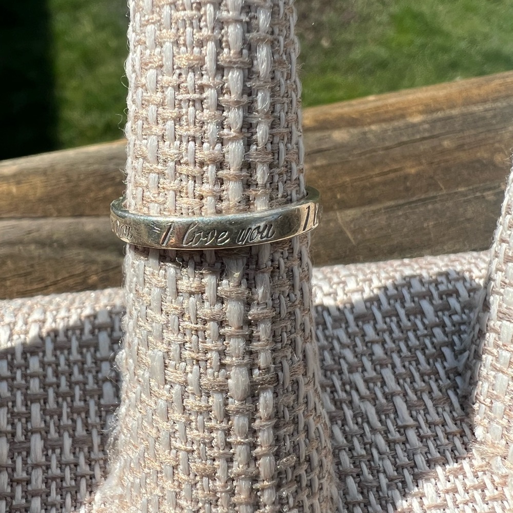 Tiffany & Co. I Love You Ring Sterling Size 7